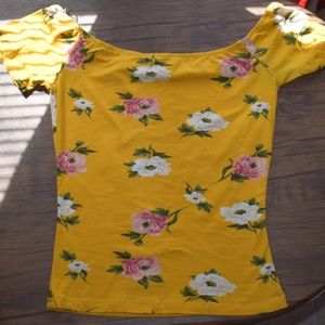 Yellow flower Crop top